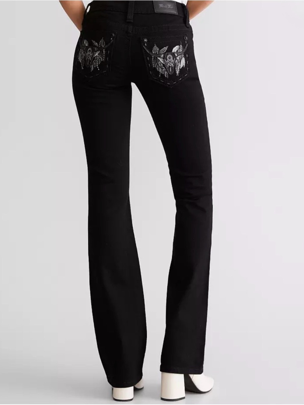 Miss Me Spur Low-Rise Bootcut Jeans